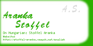 aranka stoffel business card